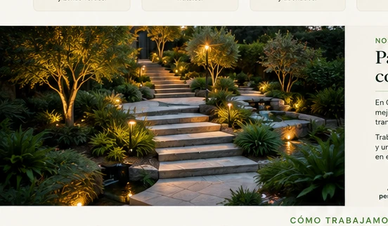 Jardín elegante y bien mantenido